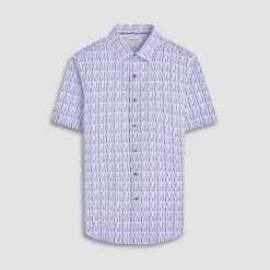 Orson Abstract Seersucker Short-Sleeve Shirt