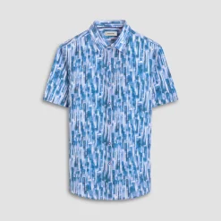 Orson Abstract Seersucker Short-Sleeve Shirt