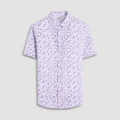 Orson Abstract Seersucker Short-Sleeve Shirt