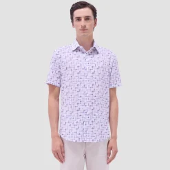 Orson Abstract Seersucker Short-Sleeve Shirt