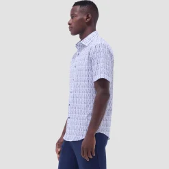Orson Abstract Seersucker Short-Sleeve Shirt