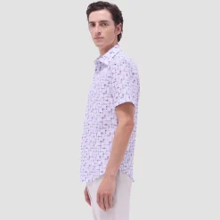 Orson Abstract Seersucker Short-Sleeve Shirt