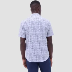 Orson Abstract Seersucker Short-Sleeve Shirt