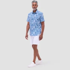Orson Abstract Seersucker Short-Sleeve Shirt