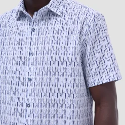 Orson Abstract Seersucker Short-Sleeve Shirt