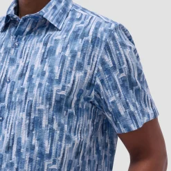 Orson Abstract Seersucker Short-Sleeve Shirt