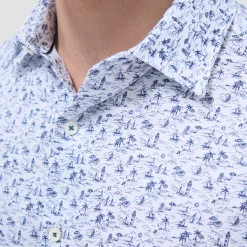 Orson Coastal Toile Short-Sleeve Shirt
