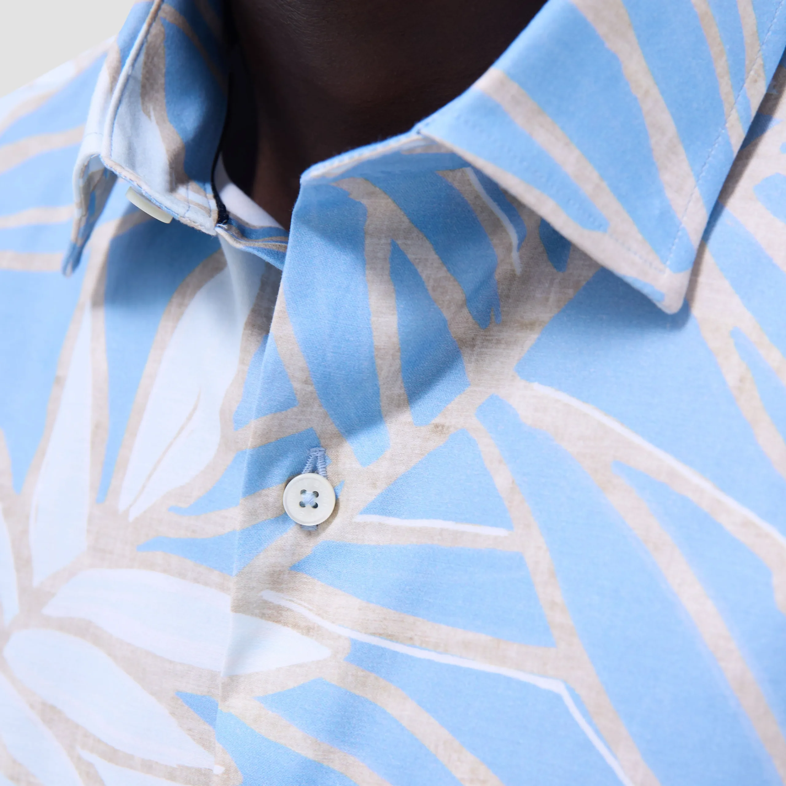 Orson Leaf Print Short-Sleeve Shirt