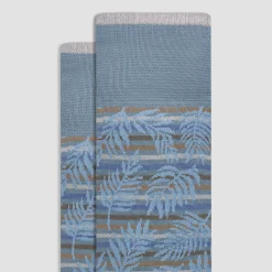 Palm Leaf Mid-Calf Socks