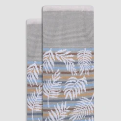 Palm Leaf Mid-Calf Socks
