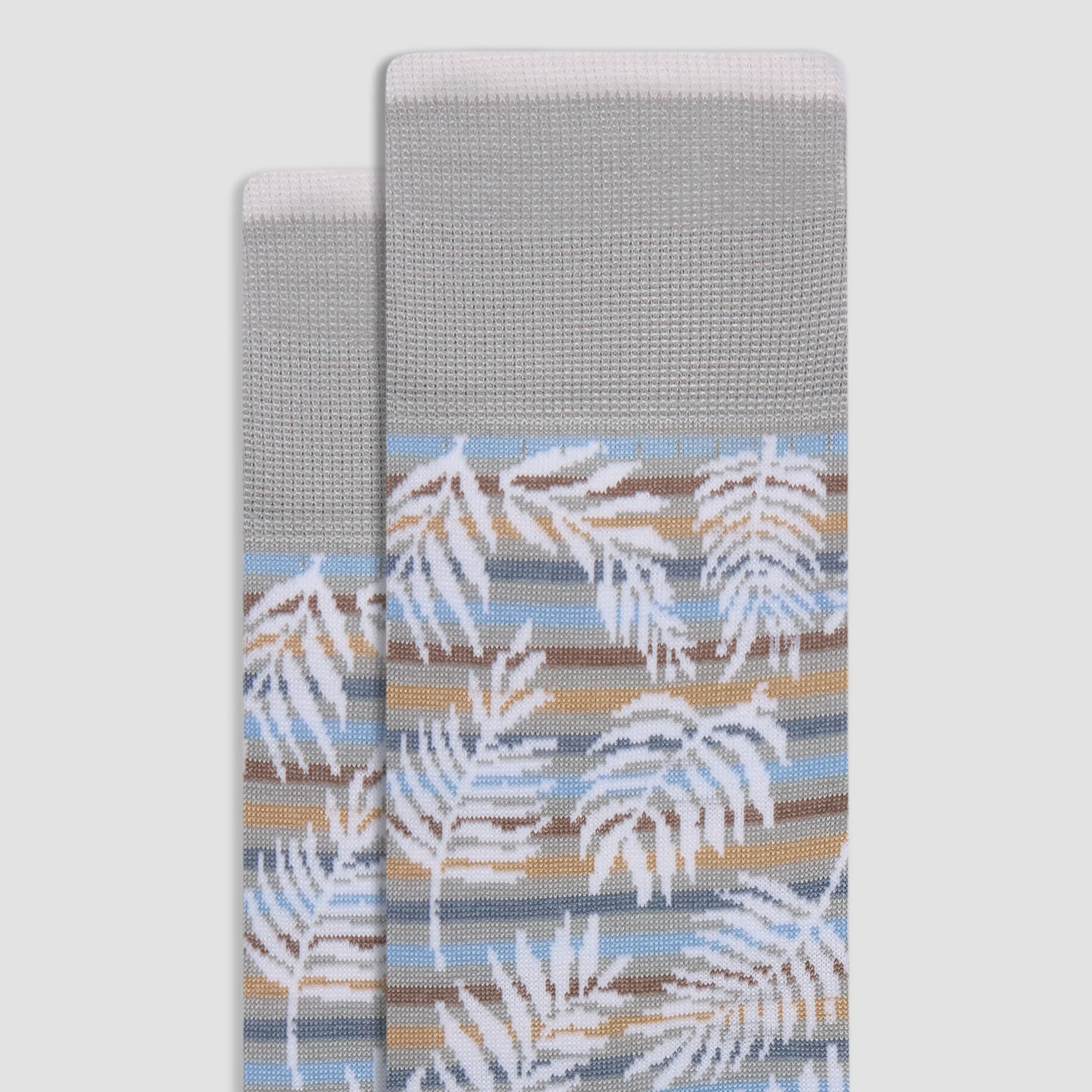 Palm Leaf Mid-Calf Socks