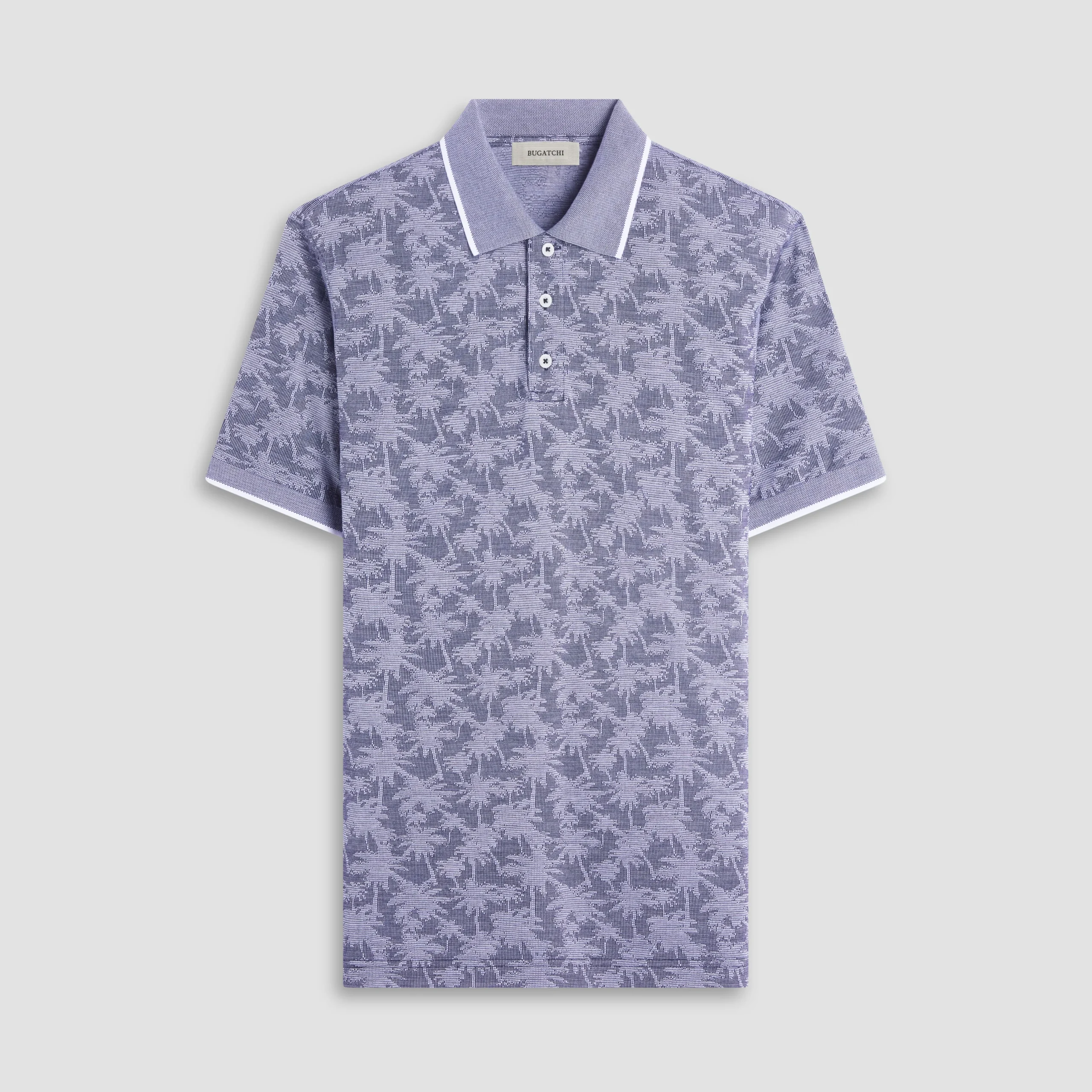 Palm Tree Jacquard Polo Shirt