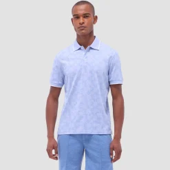 Palm Tree Jacquard Polo Shirt