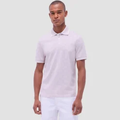Palm Tree Jacquard Polo Shirt