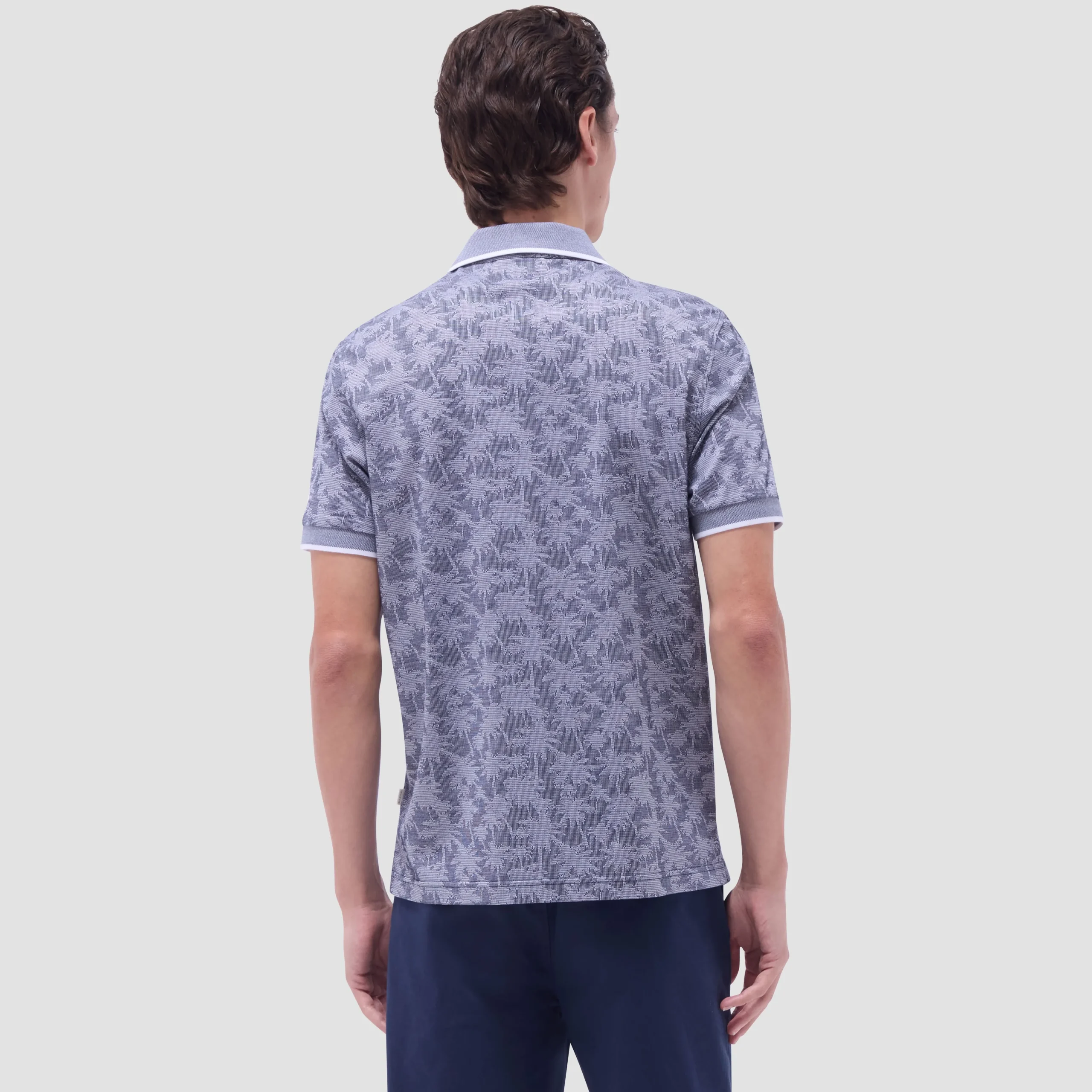 Palm Tree Jacquard Polo Shirt