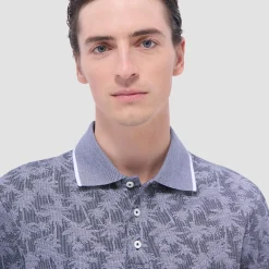Palm Tree Jacquard Polo Shirt