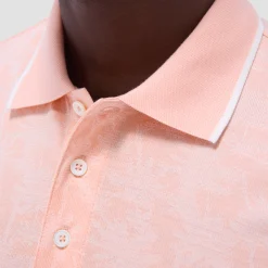 Palm Tree Jacquard Polo Shirt