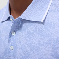 Palm Tree Jacquard Polo Shirt