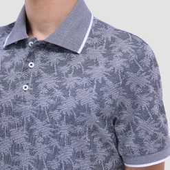 Palm Tree Jacquard Polo Shirt