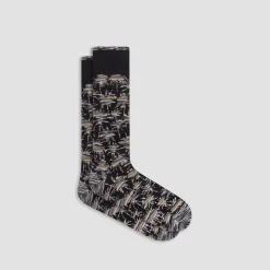 Palm Tree Mid-Calf Socks