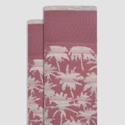Palm Tree Mid-Calf Socks