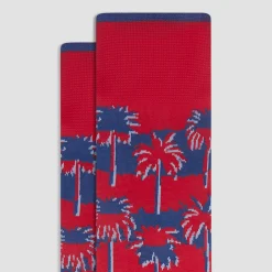 Palm Tree Mid-Calf Socks