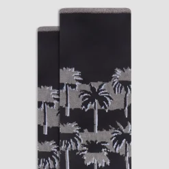 Palm Tree Mid-Calf Socks