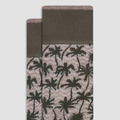 Palm Tree Mid-Calf Socks