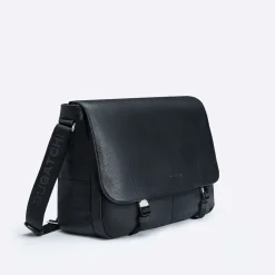Pebble Leather Messenger Bag