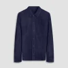 Perforated Suede Shirt Jacket