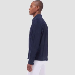 Perforated Suede Shirt Jacket