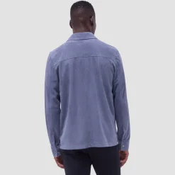 Perforated Suede Shirt Jacket