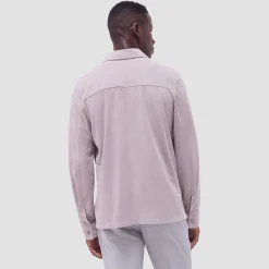 Perforated Suede Shirt Jacket
