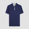 Performance Heather Quarter-Zip Polo Shirt