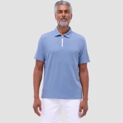 Performance Heather Quarter-Zip Polo Shirt