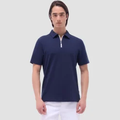 Performance Heather Quarter-Zip Polo Shirt