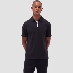 Performance Heather Quarter-Zip Polo Shirt