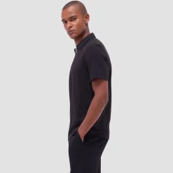 Performance Heather Quarter-Zip Polo Shirt