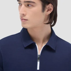 Performance Heather Quarter-Zip Polo Shirt