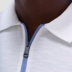 Performance Heather Quarter-Zip Polo Shirt