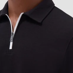Performance Heather Quarter-Zip Polo Shirt