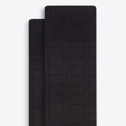 Raised Rib Stripe Mid-Calf Socks