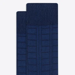 Raised Rib Stripe Mid-Calf Socks