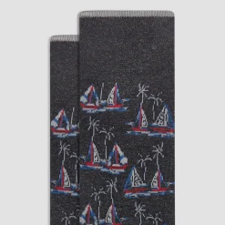 Sailboat Mid-Calf Socks