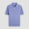Seed Rib Short Sleeve Johnny Sweater