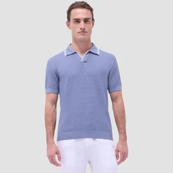 Seed Rib Short Sleeve Johnny Sweater