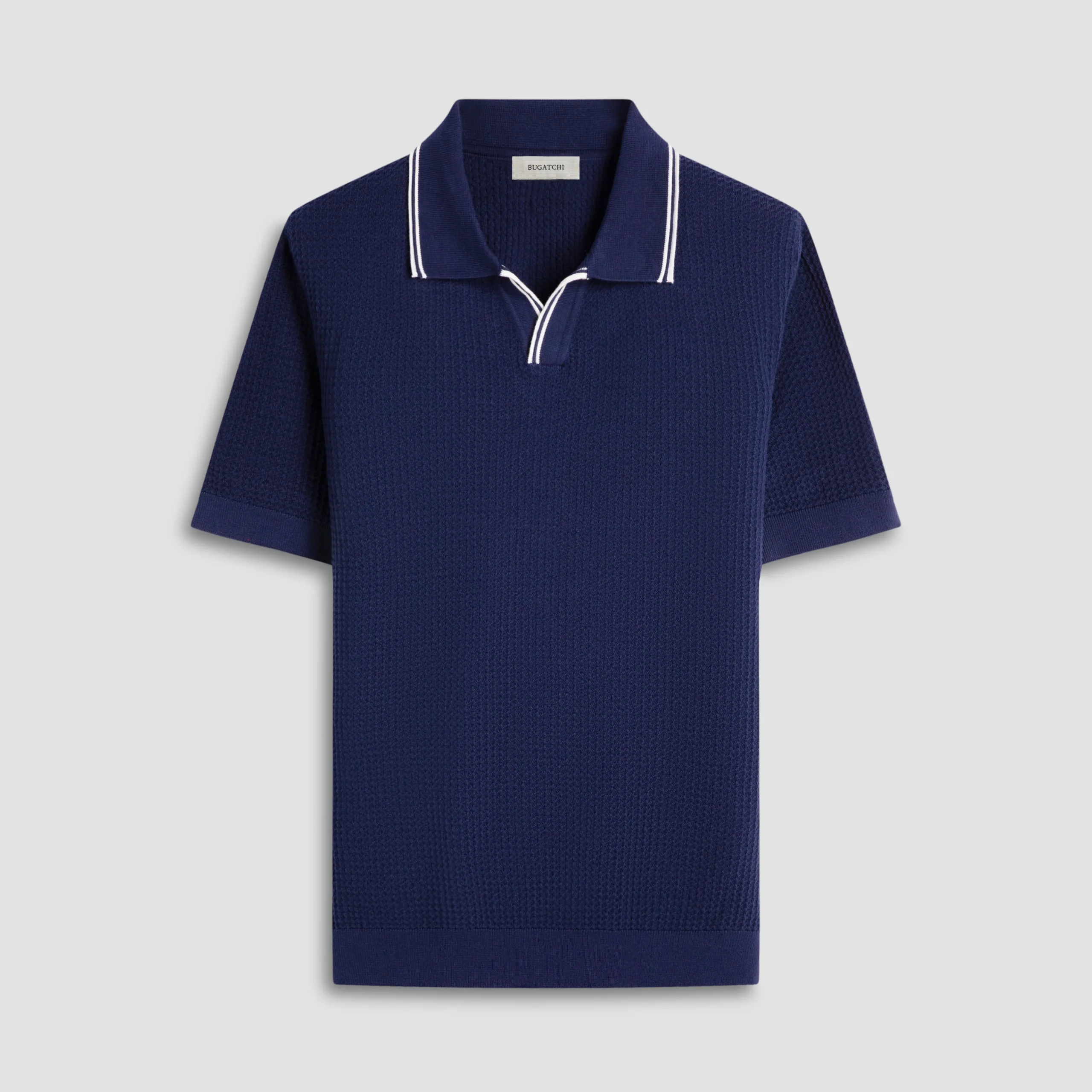 Seed Rib Short Sleeve Johnny Sweater