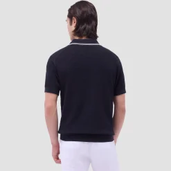 Seed Rib Short Sleeve Johnny Sweater
