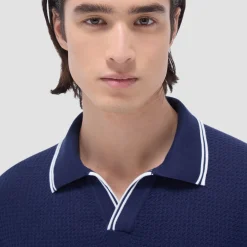 Seed Rib Short Sleeve Johnny Sweater