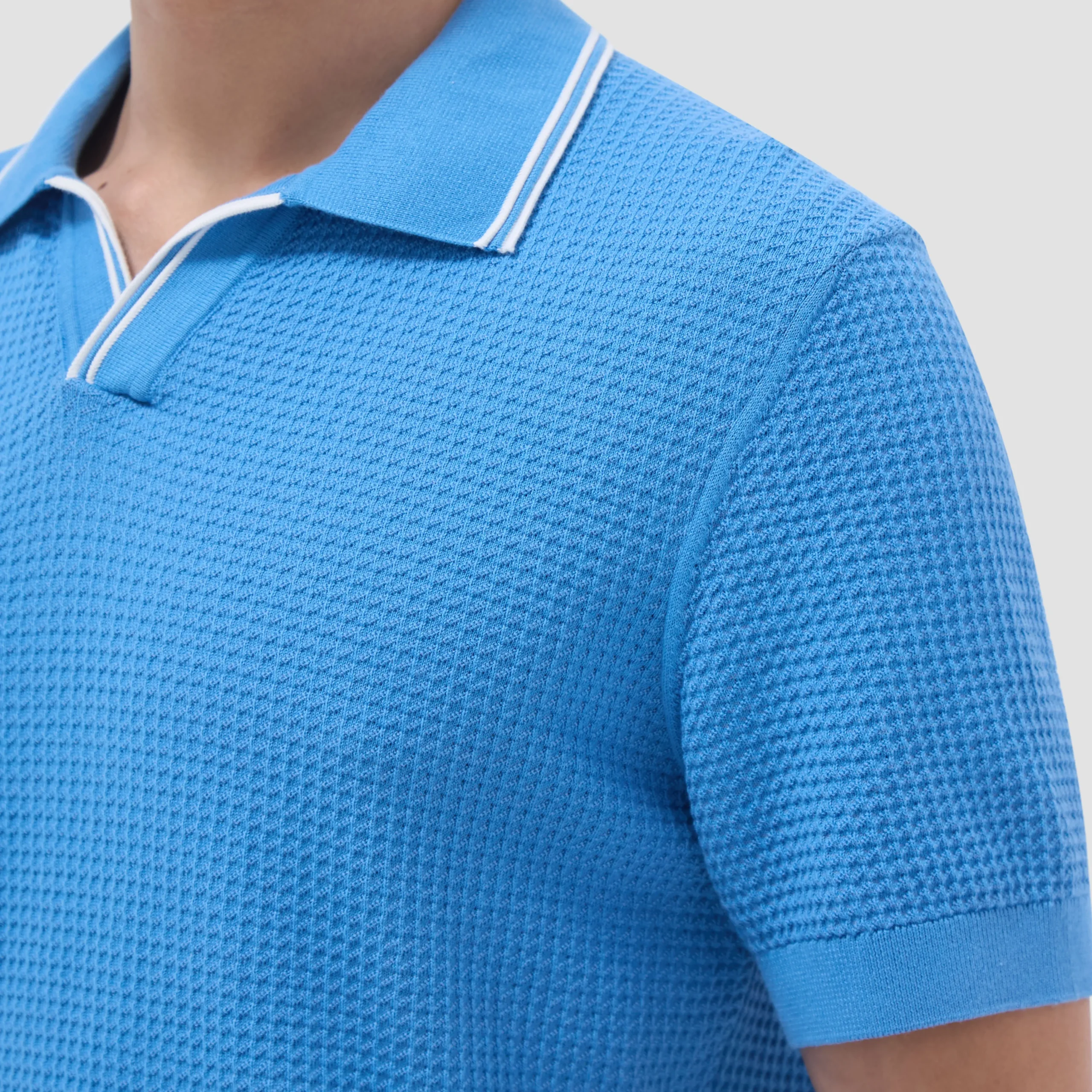 Seed Rib Short Sleeve Johnny Sweater